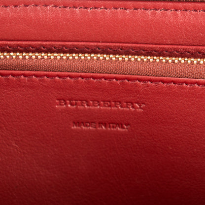 Burberry House Check Large Sartorial Ziggy Zip Around Wallet Military Red 5 of 6