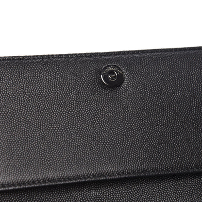 Chanel Caviar Quilted Boy Wallet On Chain WOC So Black 12 of 14