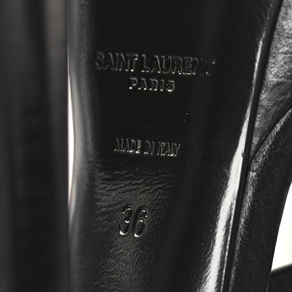 Saint Laurent Calfskin Platz 105 Platform Sandals 36 Black 7 of 8