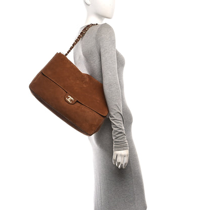 Chanel Suede Calfskin Souplissimo Maxi Flap Camel 2 of 11