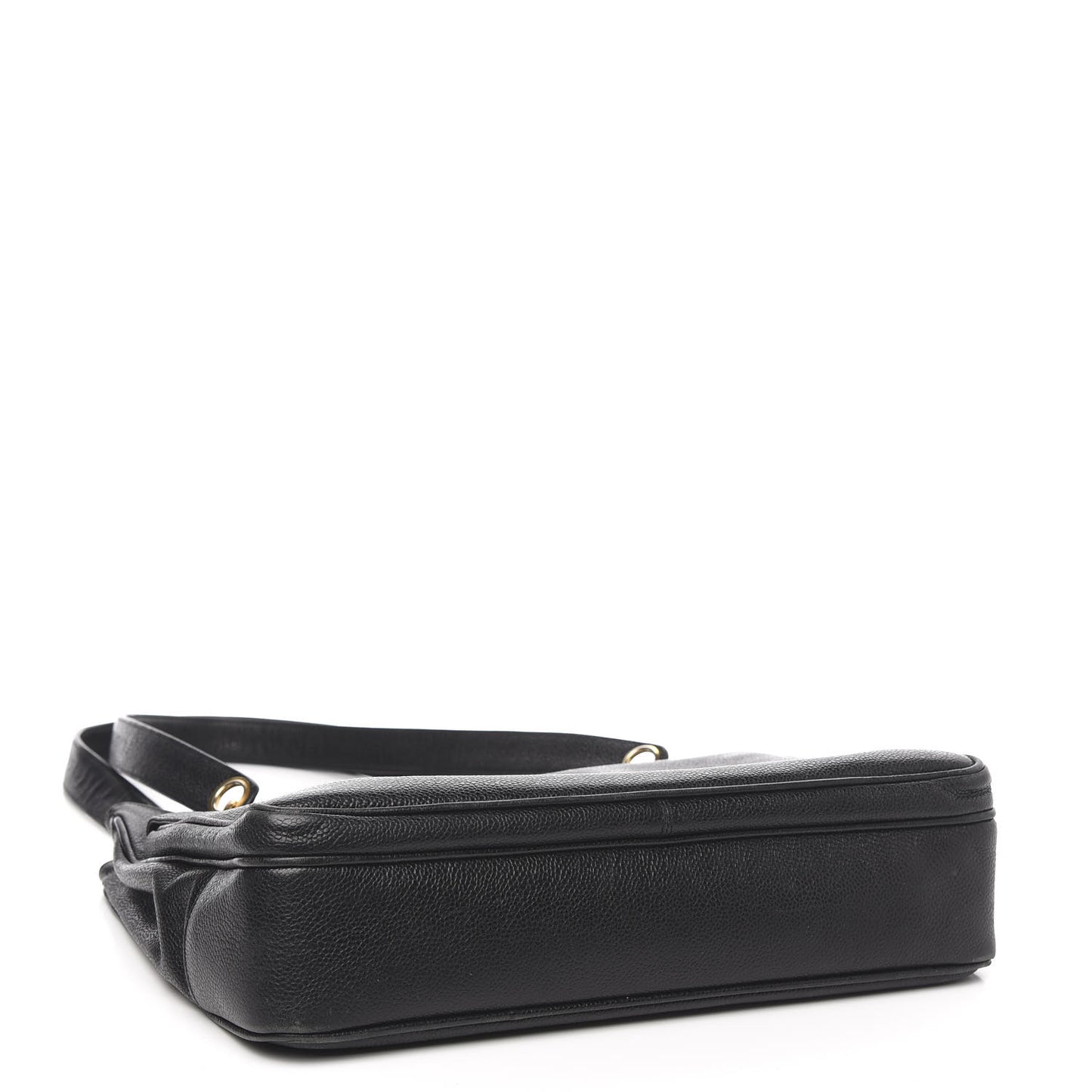 Caviar Flap Shoulder Bag Black