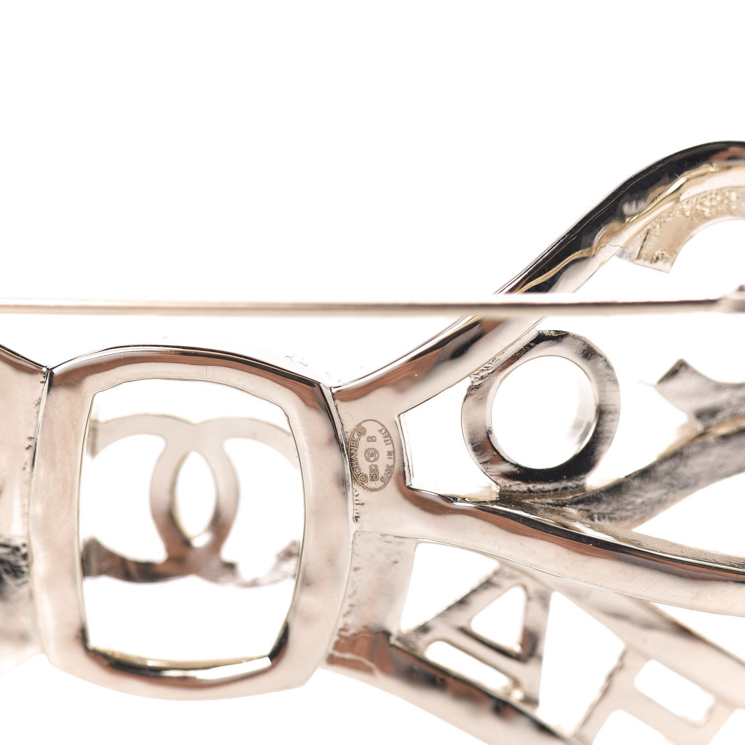 Chanel Metal Crystal Bow-tiful CC Brooch Gold 4 of 4