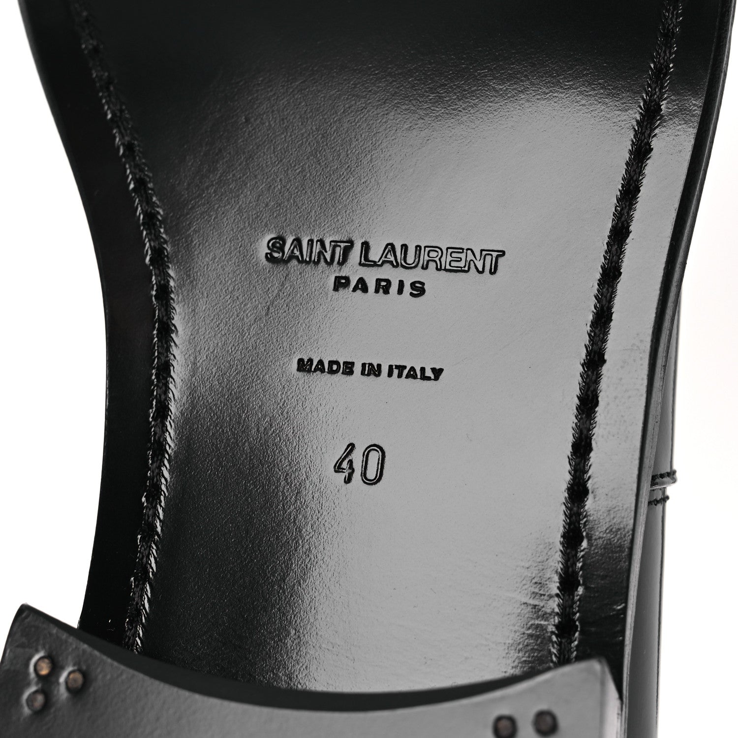 Saint Laurent Vitello Ruinart Hunt 25 Boots 40 Black 8 of 13