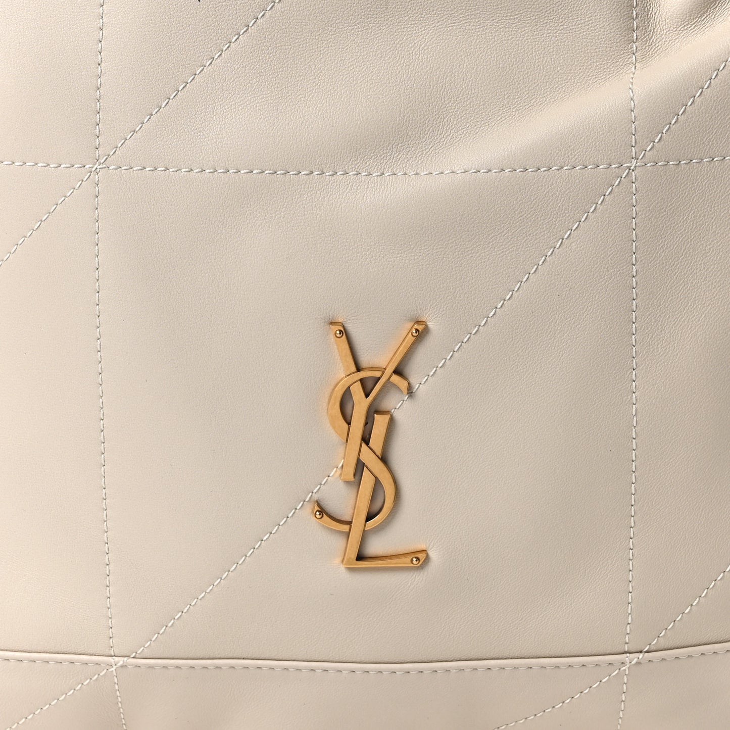 Lambskin Matelasse Monogram Medium Jamie 4.3 Pochon Blanc Vintage