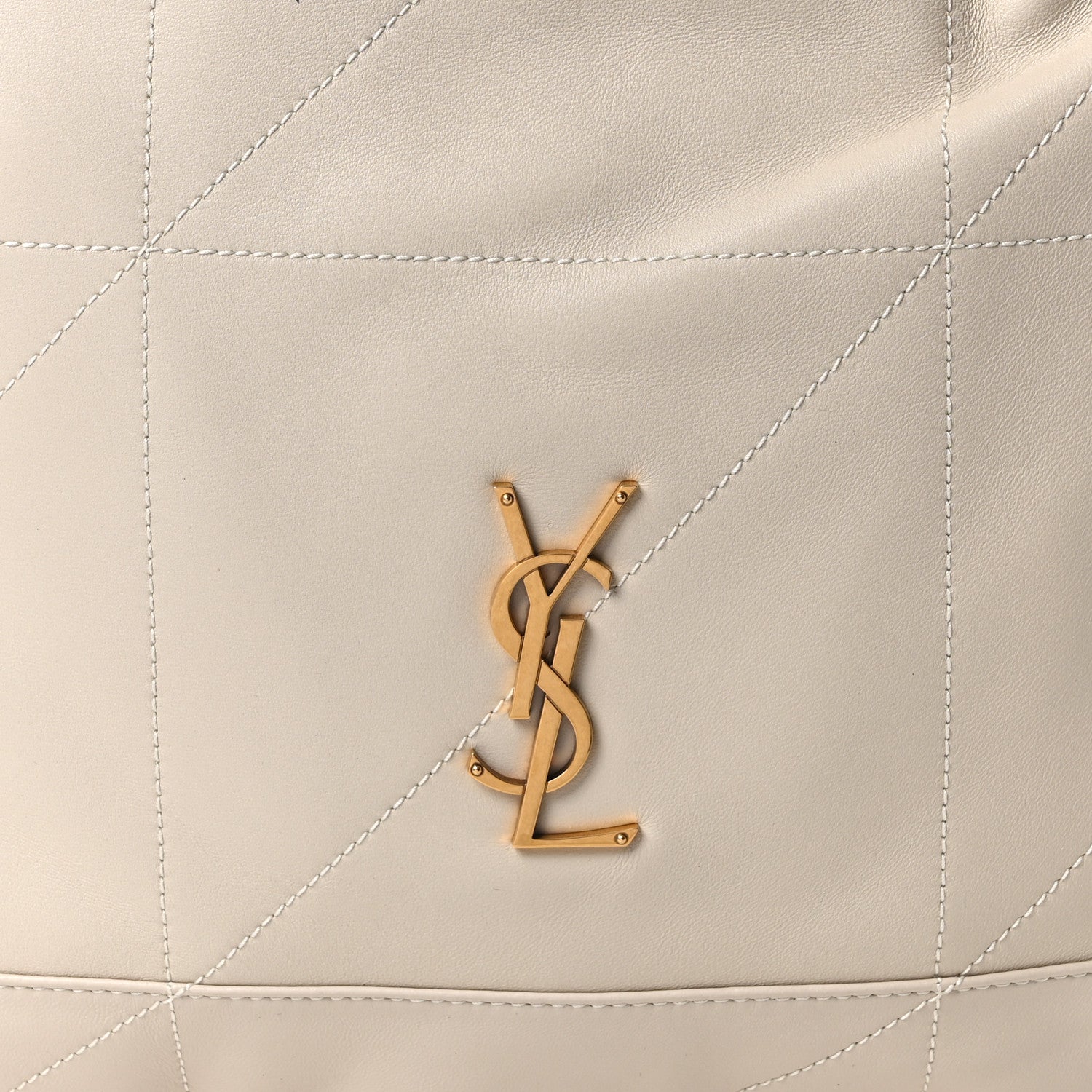 Saint Laurent Lambskin Matelasse Monogram Medium Jamie 4.3 Pochon Blanc Vintage 9 of 11