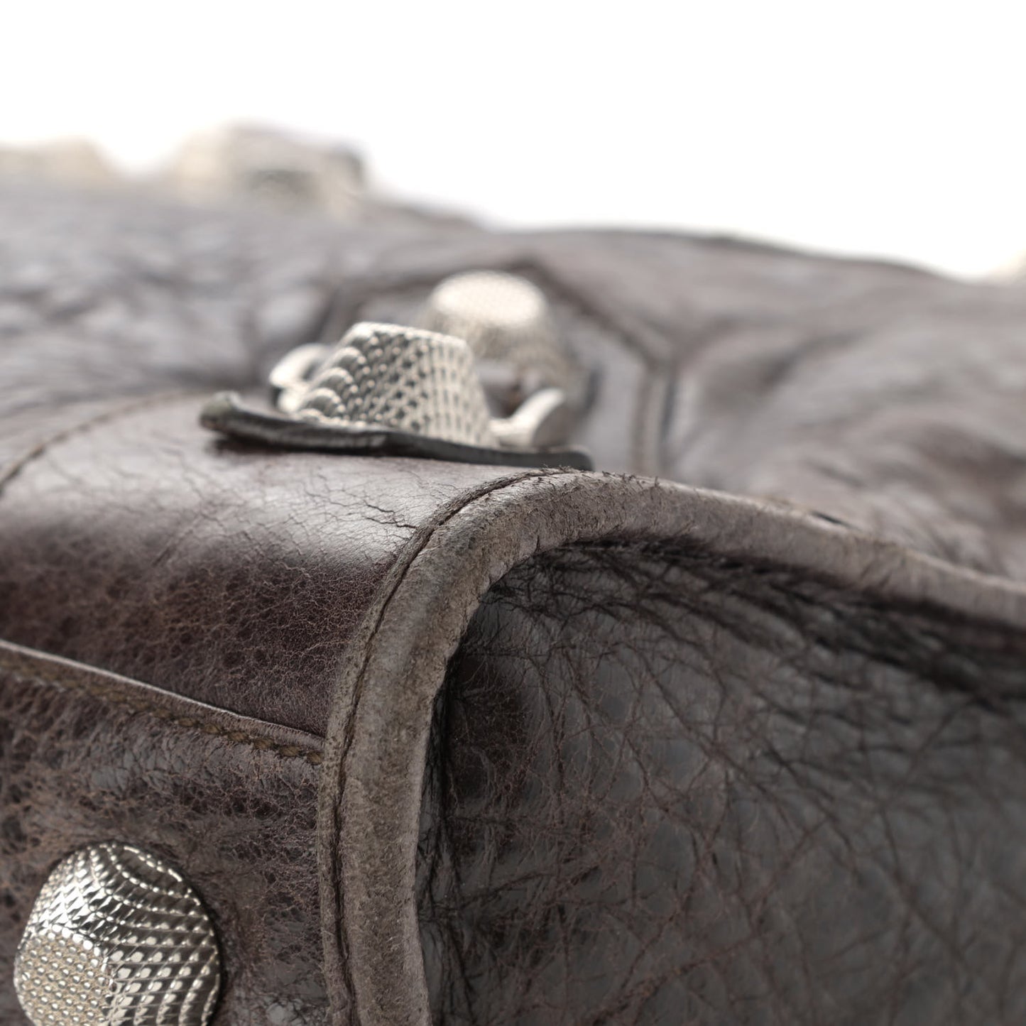 Agneau Giant 21 Silver Hardware Work Charbon