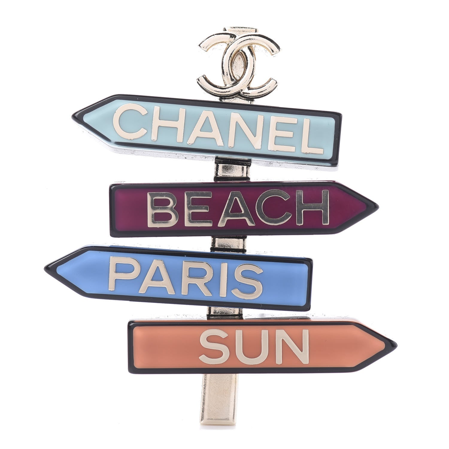 Chanel Resin By The Sea Sign Brooch Multicolor 1 of 4