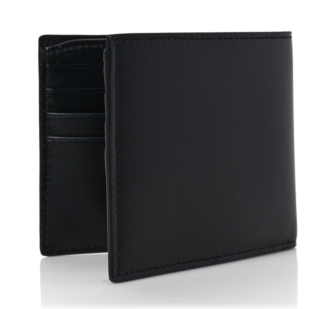 Gucci Calfskin Blade Embroidered Card Case Black 3 of 6