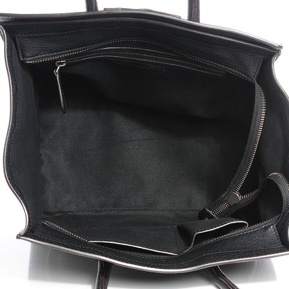 Celine Drummed Calfskin Mini Luggage Black 8 of 8
