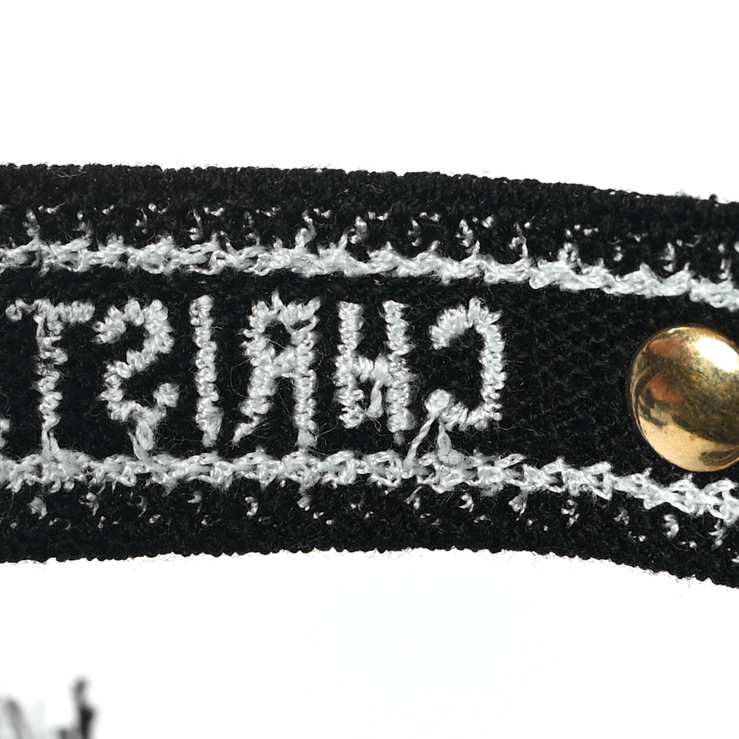 Christian Dior Woven Cotton J'Adior Friendship Star Bracelet Black 4 of 4