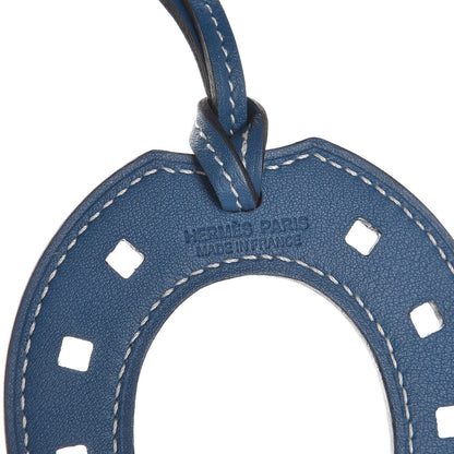 Hermes Swift Paddock Horseshoe Bag Charm Bleu Cobalt 3 of 4
