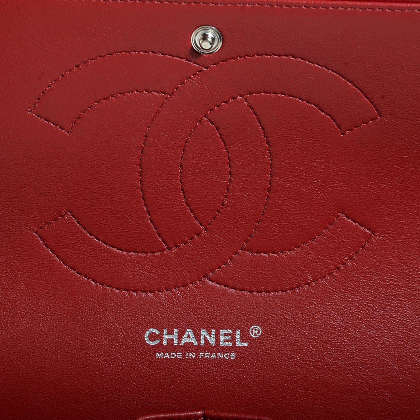 Caviar Quilted Jumbo Double Flap Red
