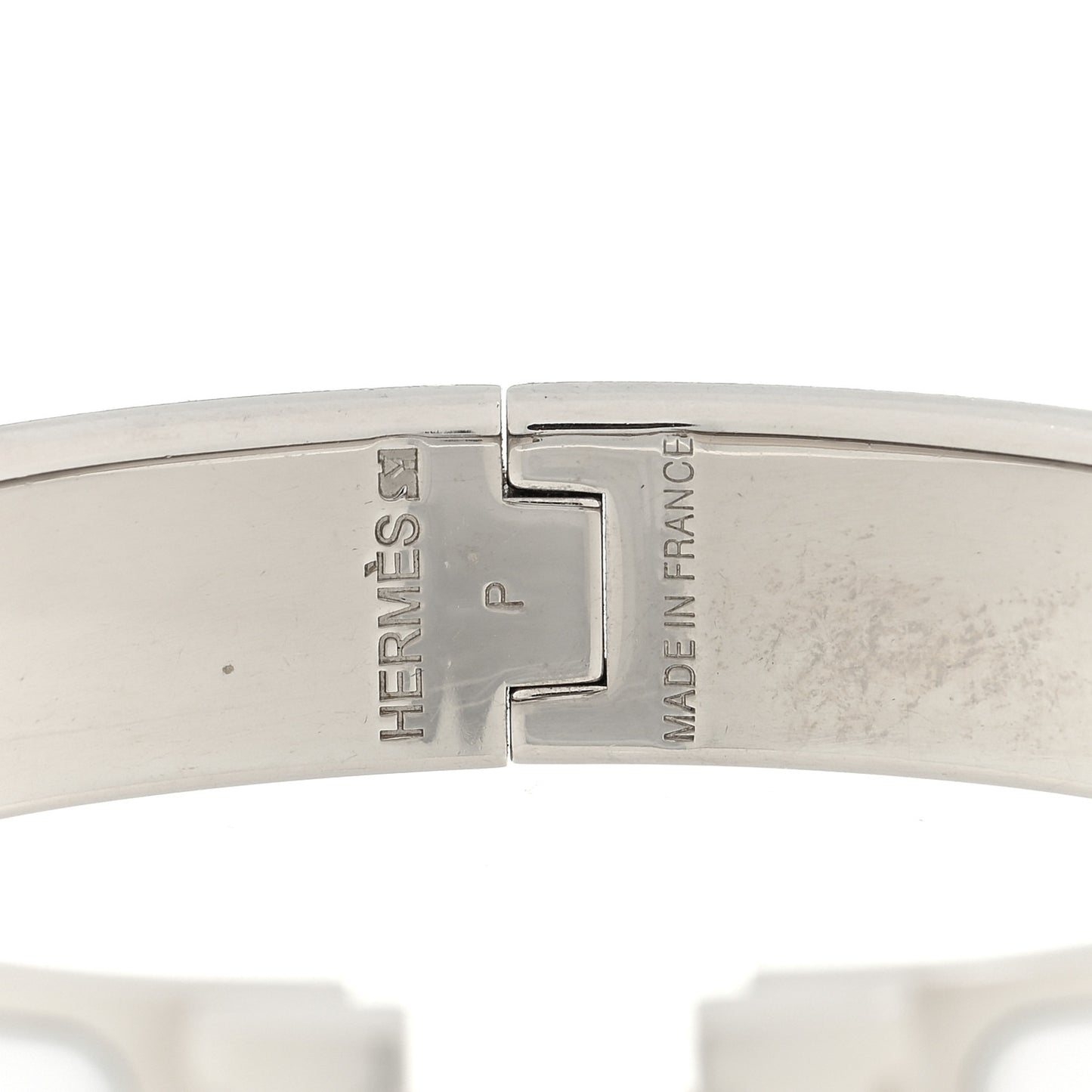 Enamel Narrow Clic Clac H Bracelet PM White