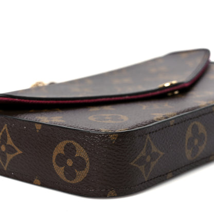 Louis Vuitton Monogram Pochette Felicie Chain Wallet Fuchsia 13 of 16