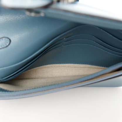 Jimmy Choo Calfskin Crystal Cheri Wallet on Chain Bag Blue 5 of 9