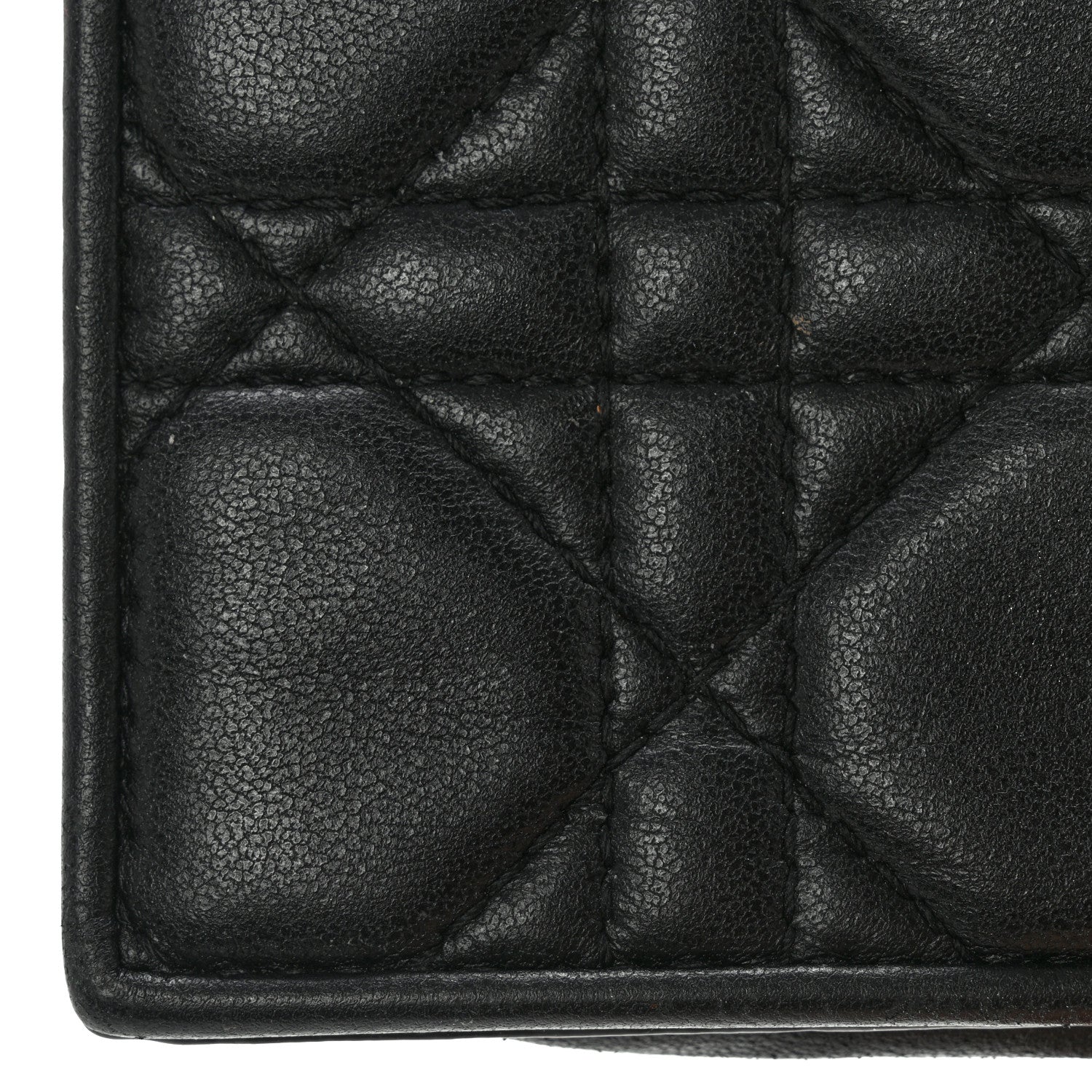Christian Dior Lambskin Cannage Mini Lady Dior Wallet Black 9 of 14