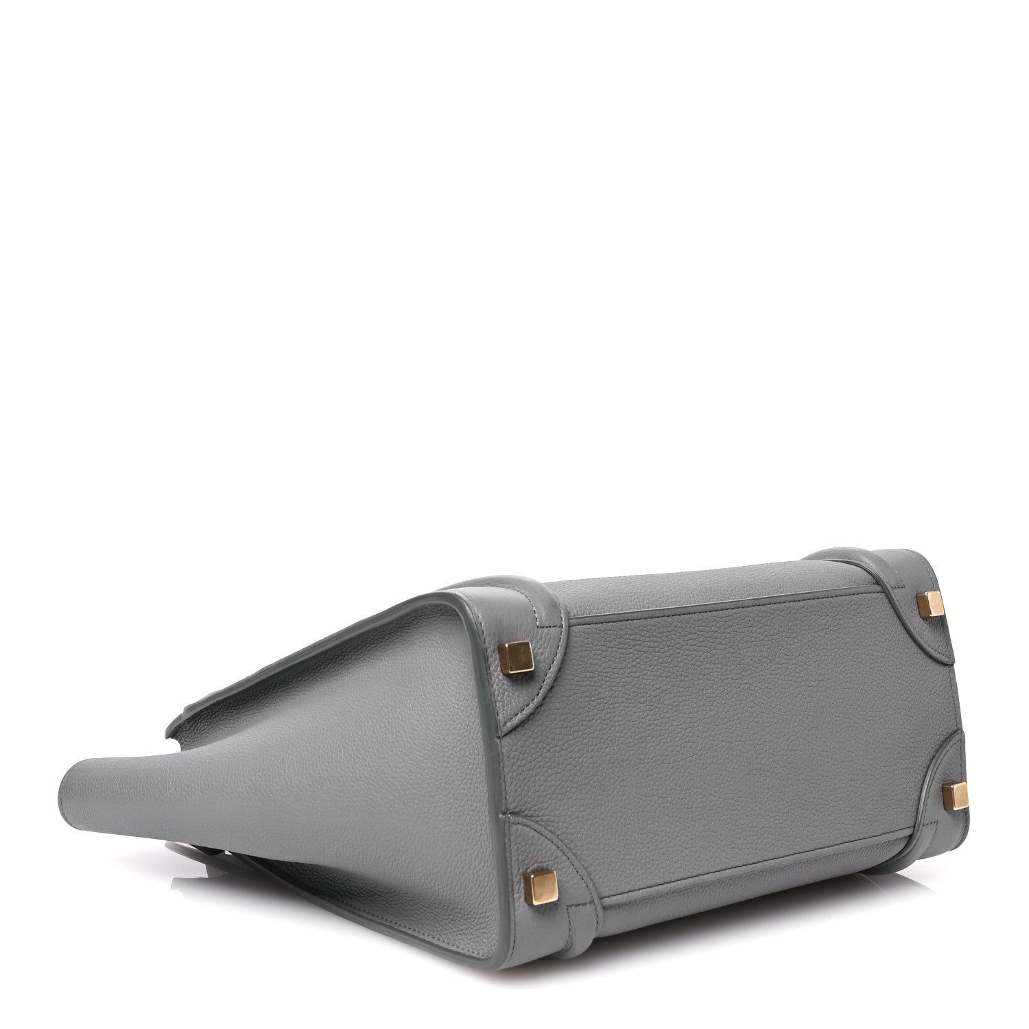 Celine Drummed Calfskin Micro Luggage Kohl 4 of 12