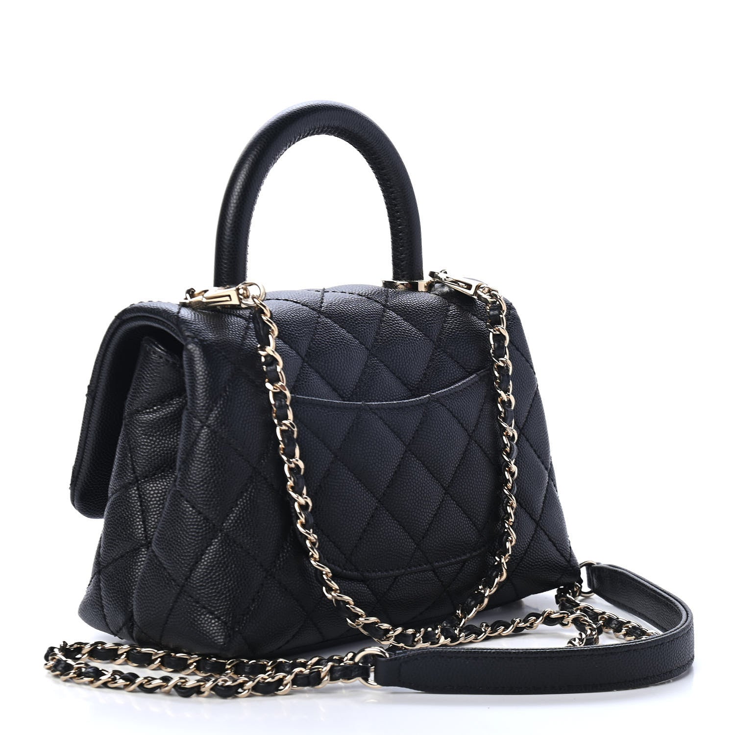 Chanel Caviar Quilted Extra Mini Coco Handle Flap Black 2 of 4