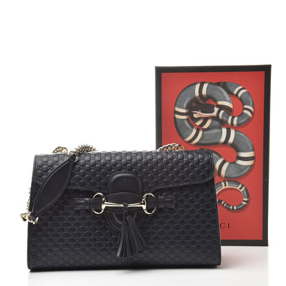 Gucci Soft Microguccissima Medium Emily Chain Shoulder Bag Blue 14 of 14