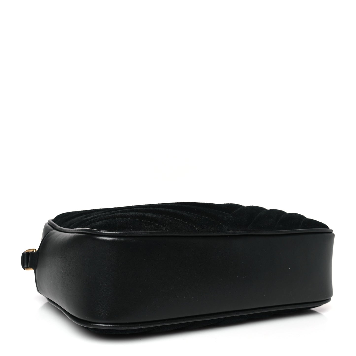 Suede Calfskin Matelasse Monogram Lou Camera Bag Black