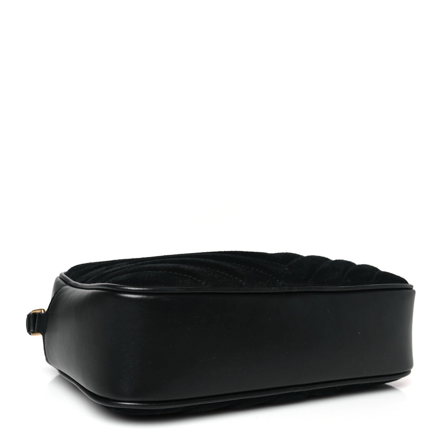 Saint Laurent Suede Calfskin Matelasse Monogram Lou Camera Bag Black 4 of 9