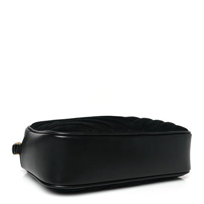 Saint Laurent Suede Calfskin Matelasse Monogram Lou Camera Bag Black 4 of 9