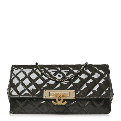 Chanel Patent Quilted Golden Class Wallet on Chain WOC Black 1 of 12