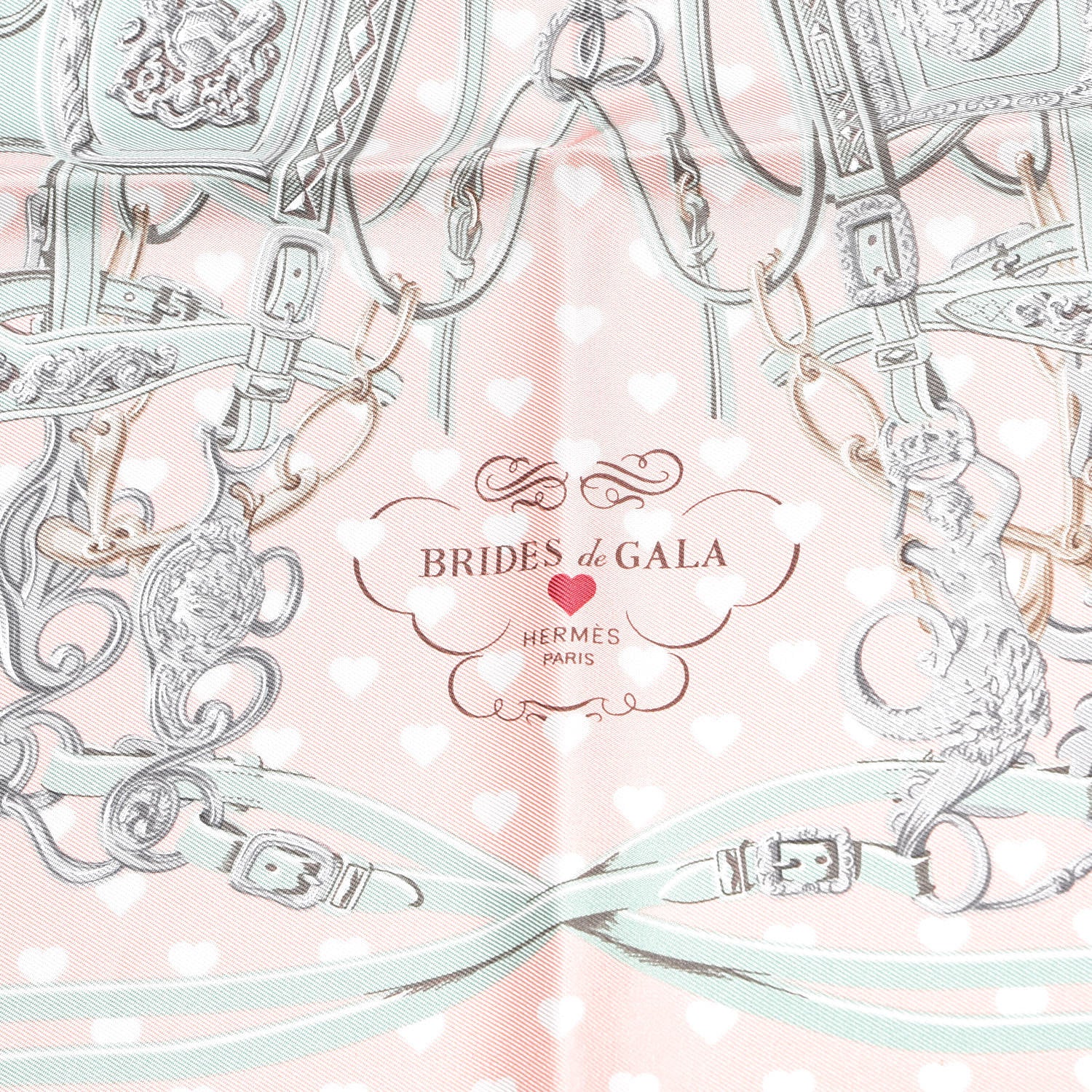 Hermes Silk Brides De Gala Love Pocket Square Black 3 of 4