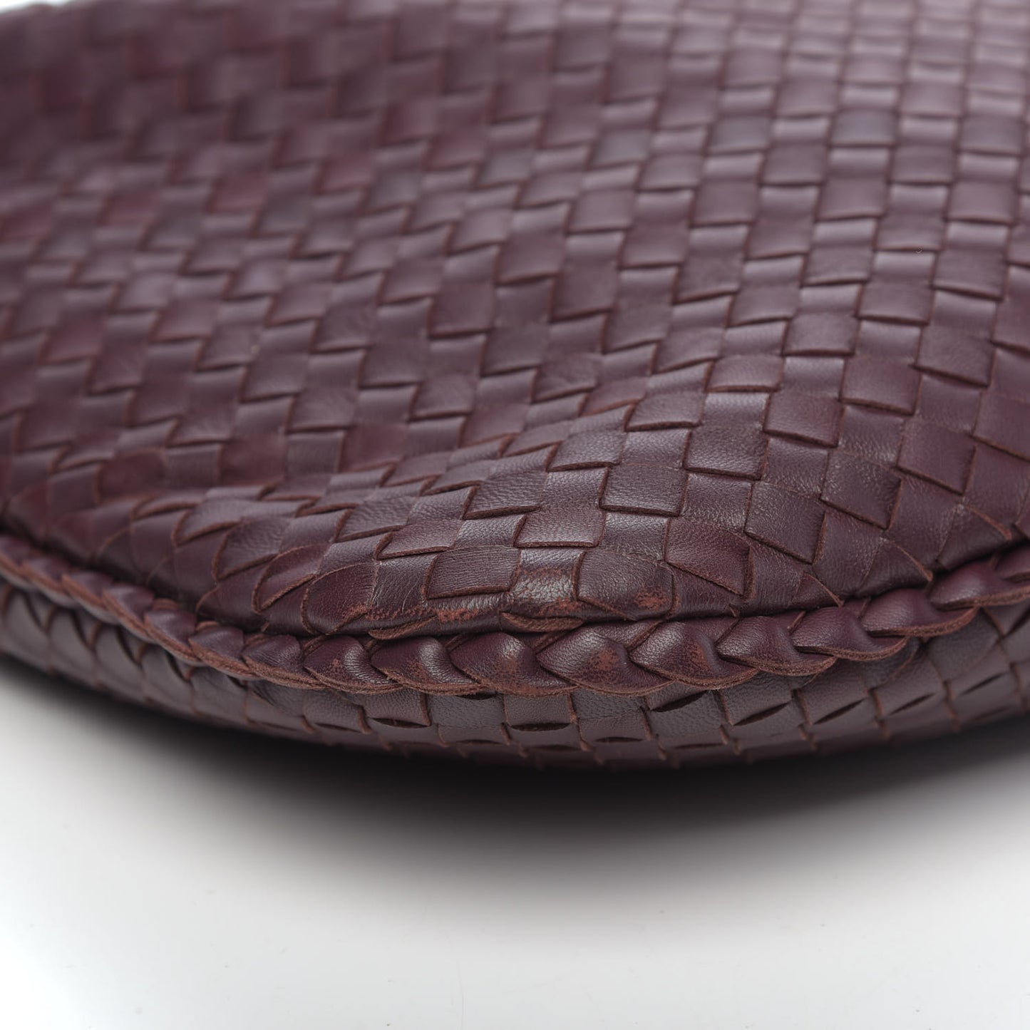 Nappa Intrecciato Large Veneta Hobo Aubergine