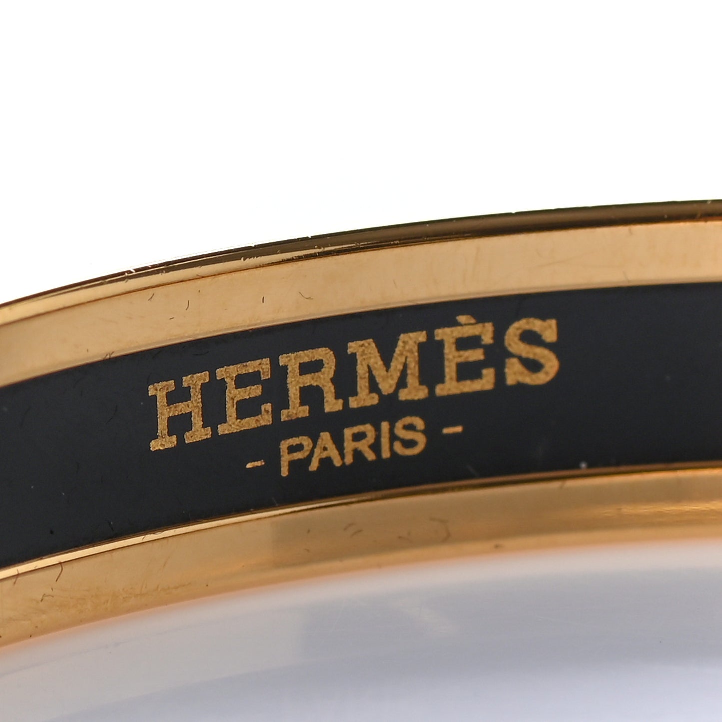 Enamel Printed Narrow Sellier Bracelet 65 Bourgogne