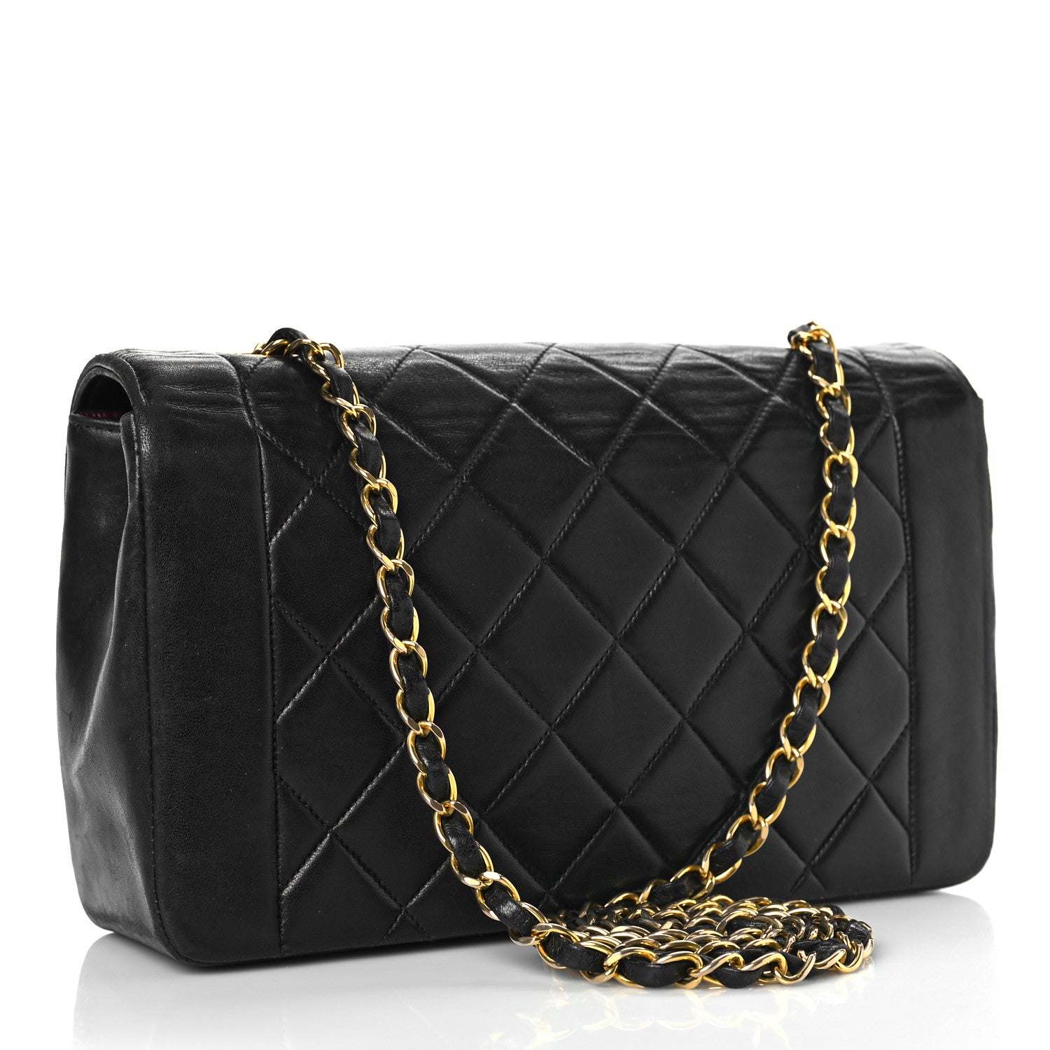 Chanel Lambskin Quilted Medium Single Flap Black 3 of 16