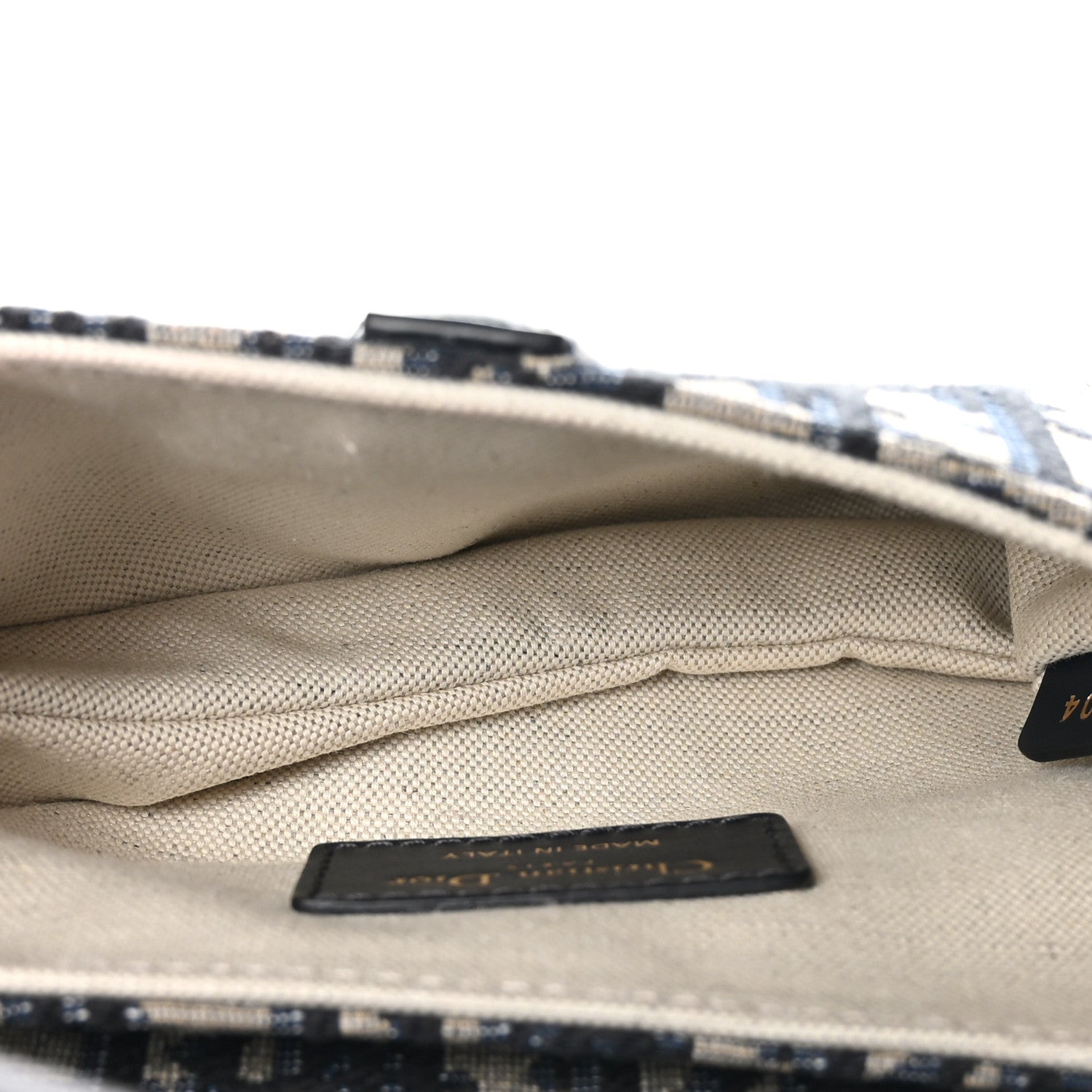 Christian Dior Oblique Mini Saddle Bag With Strap Blue 5 of 10