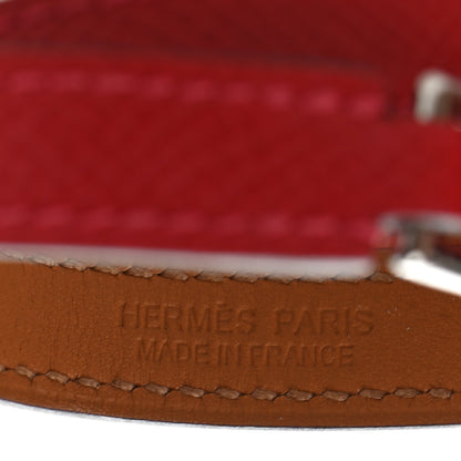 Hermes Epsom Rivale Double Tour Bracelet S Rouge Casaque 7 of 8