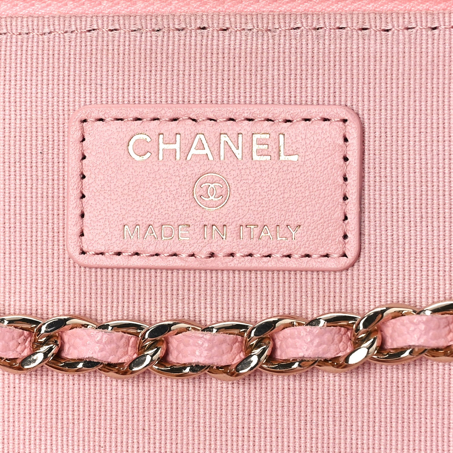 Chanel Caviar Quilted Small Vanity Case With Chain Pink 6 of 10
