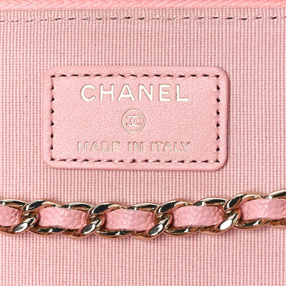 Chanel Caviar Quilted Small Vanity Case With Chain Pink 6 of 10