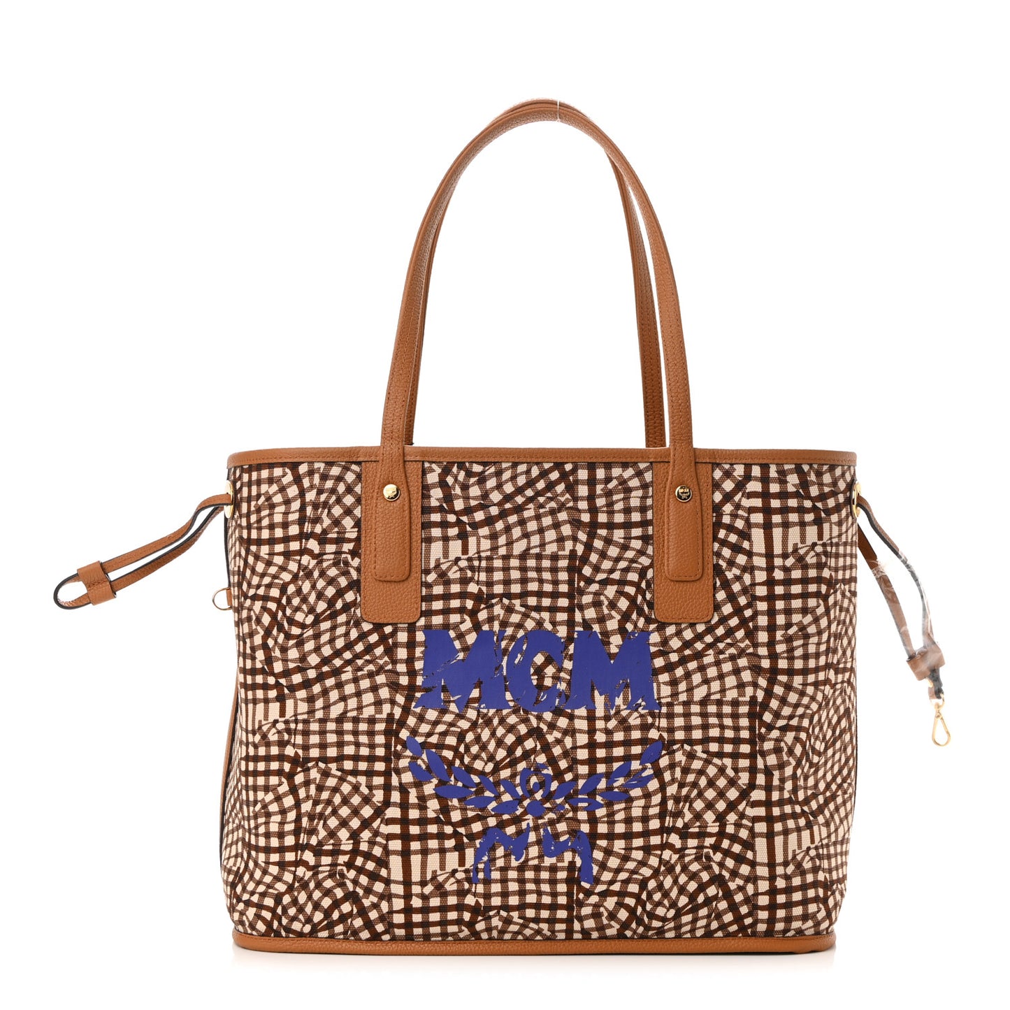 Calfskin Medium Liz Reversible Shopper Tote Cognac