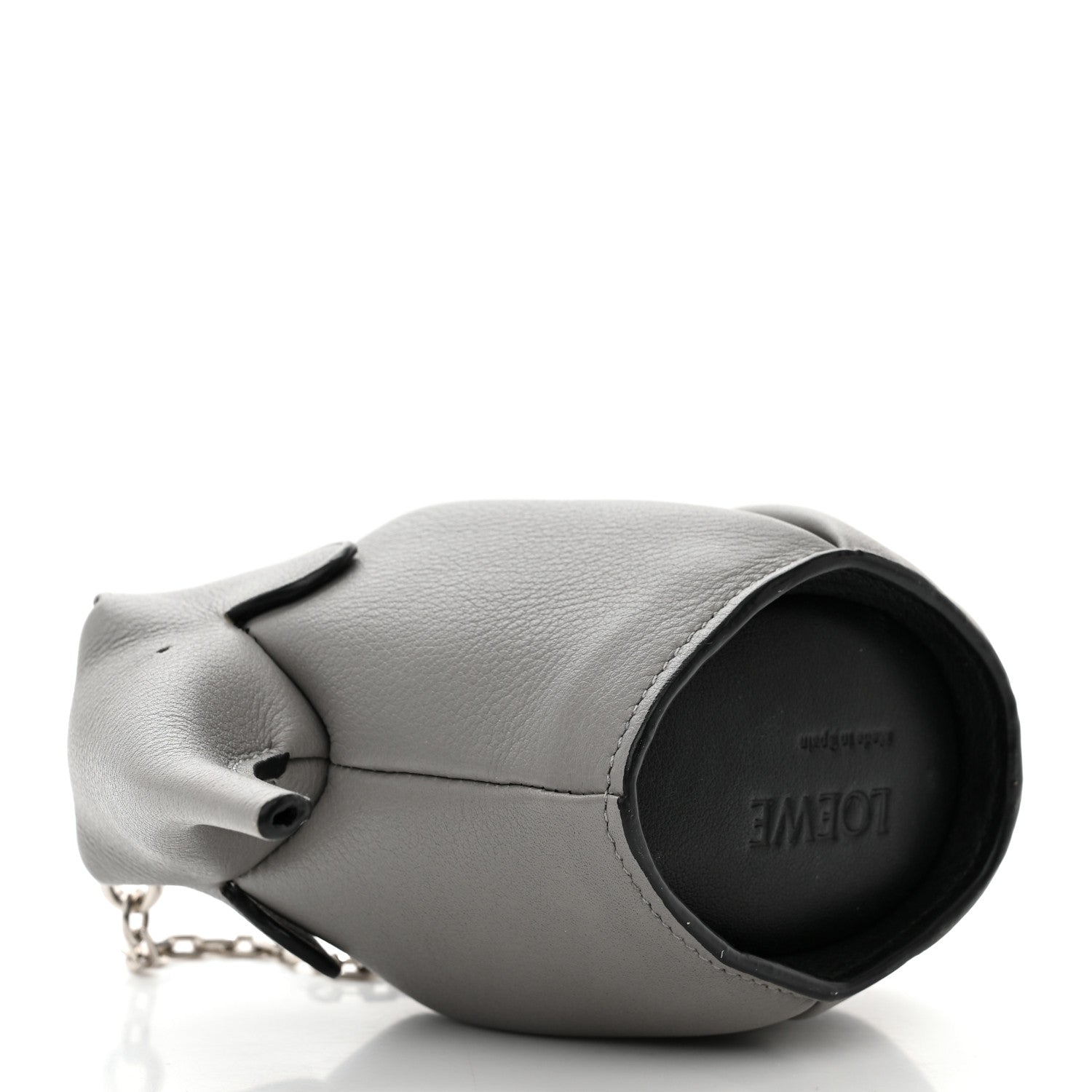 Loewe Calfskin Elephant Pouch Grey 4 of 9