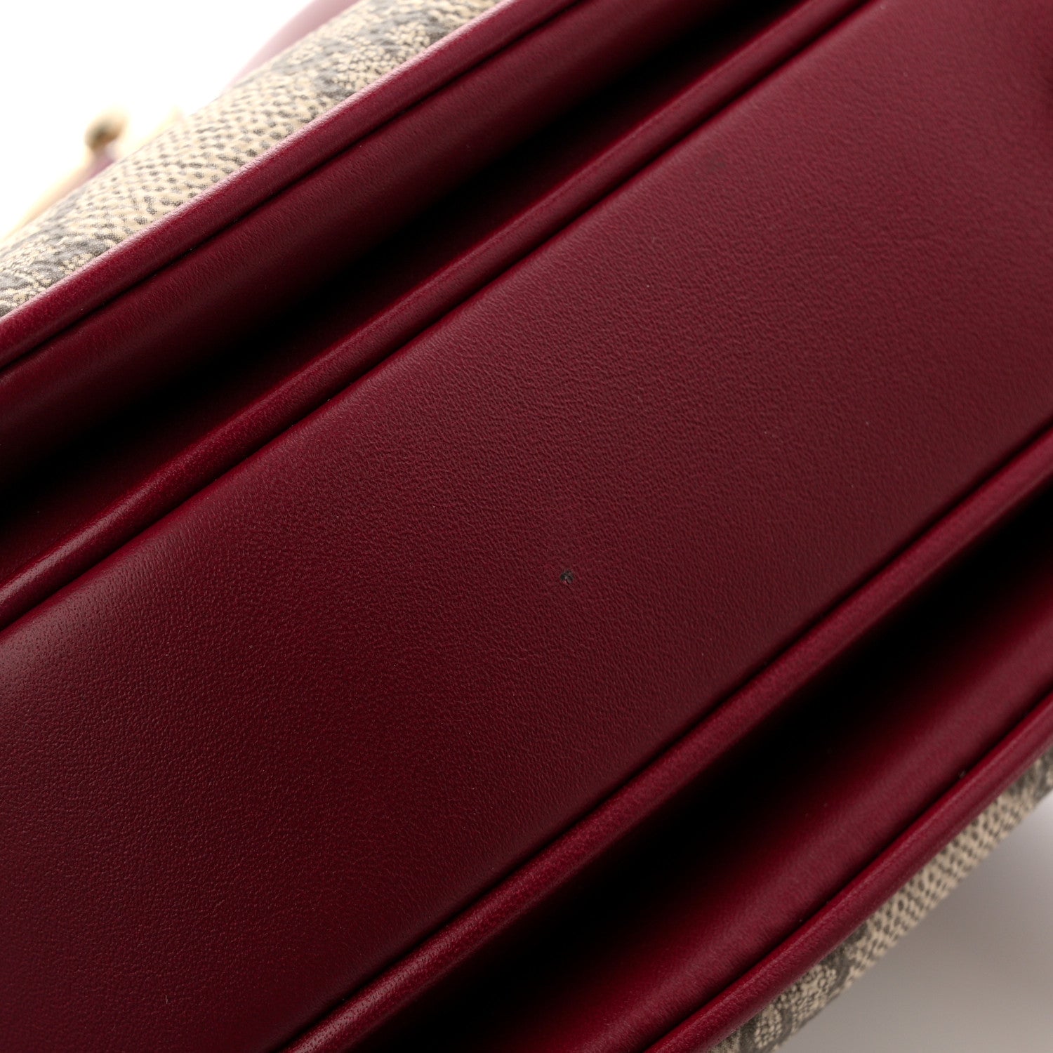 Gucci GG Supreme Monogram Horsebit 1955 Soft Small Shoulder Bag Beige Ebony Rosso Ancora 11 of 11