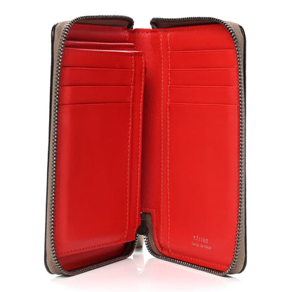 Celine Drummed Calfskin Medium Zip Around Multifunction Wallet Dune 4 of 5