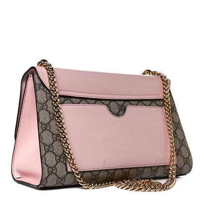 Gucci GG Supreme Monogram Calfskin Medium Padlock Shoulder Bag Beige Perfect Pink 3 of 19