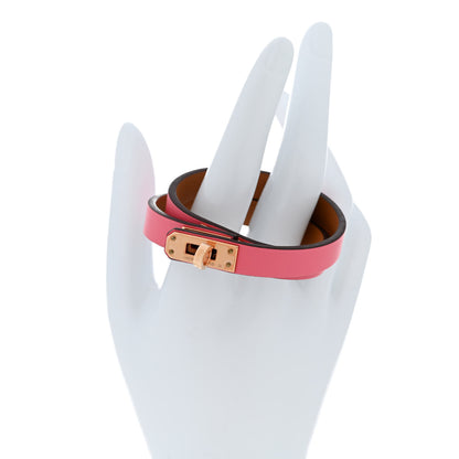 Hermes Swift Mini Kelly Double Tour Bracelet T2 Rose Azalee 2 of 6