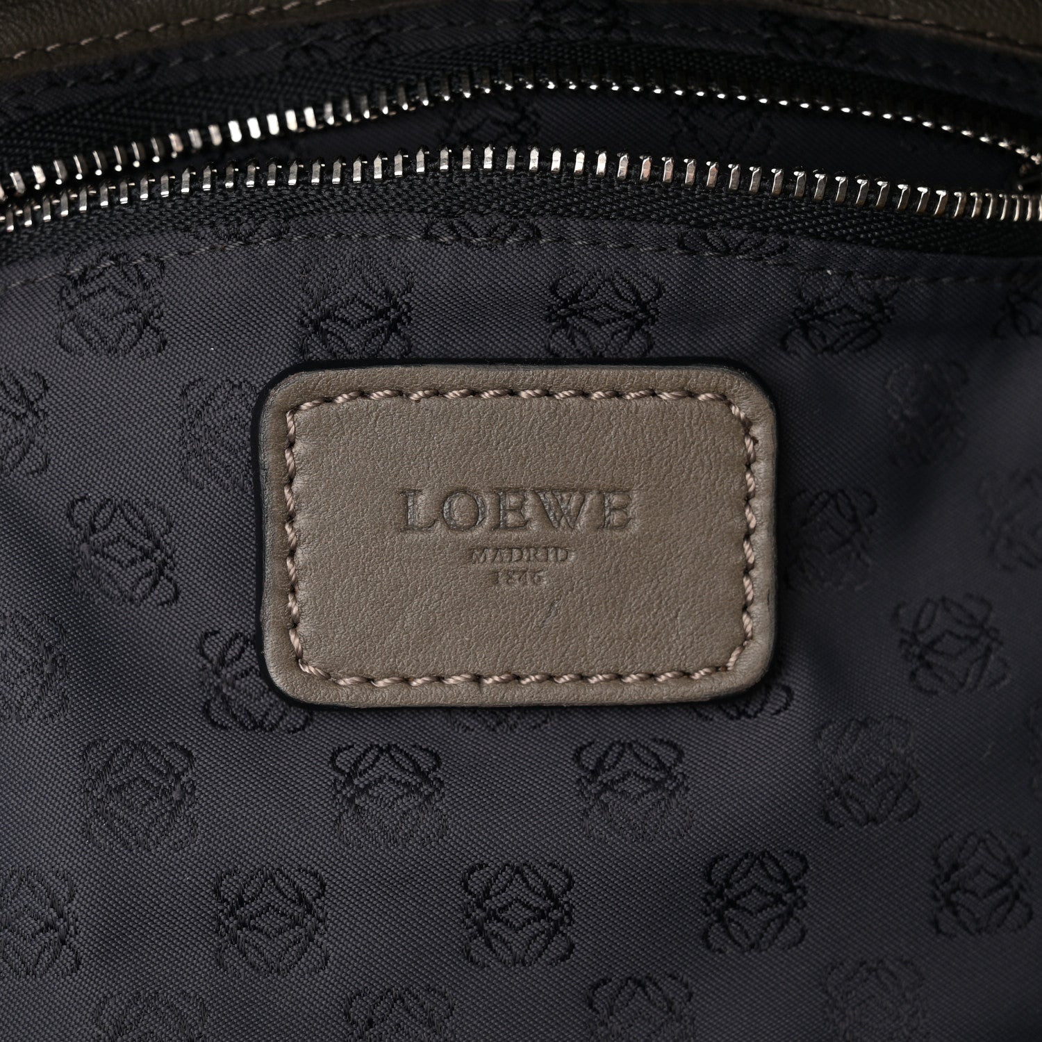 Loewe Patent Goatskin Mistral Bag Taupe 6 of 10