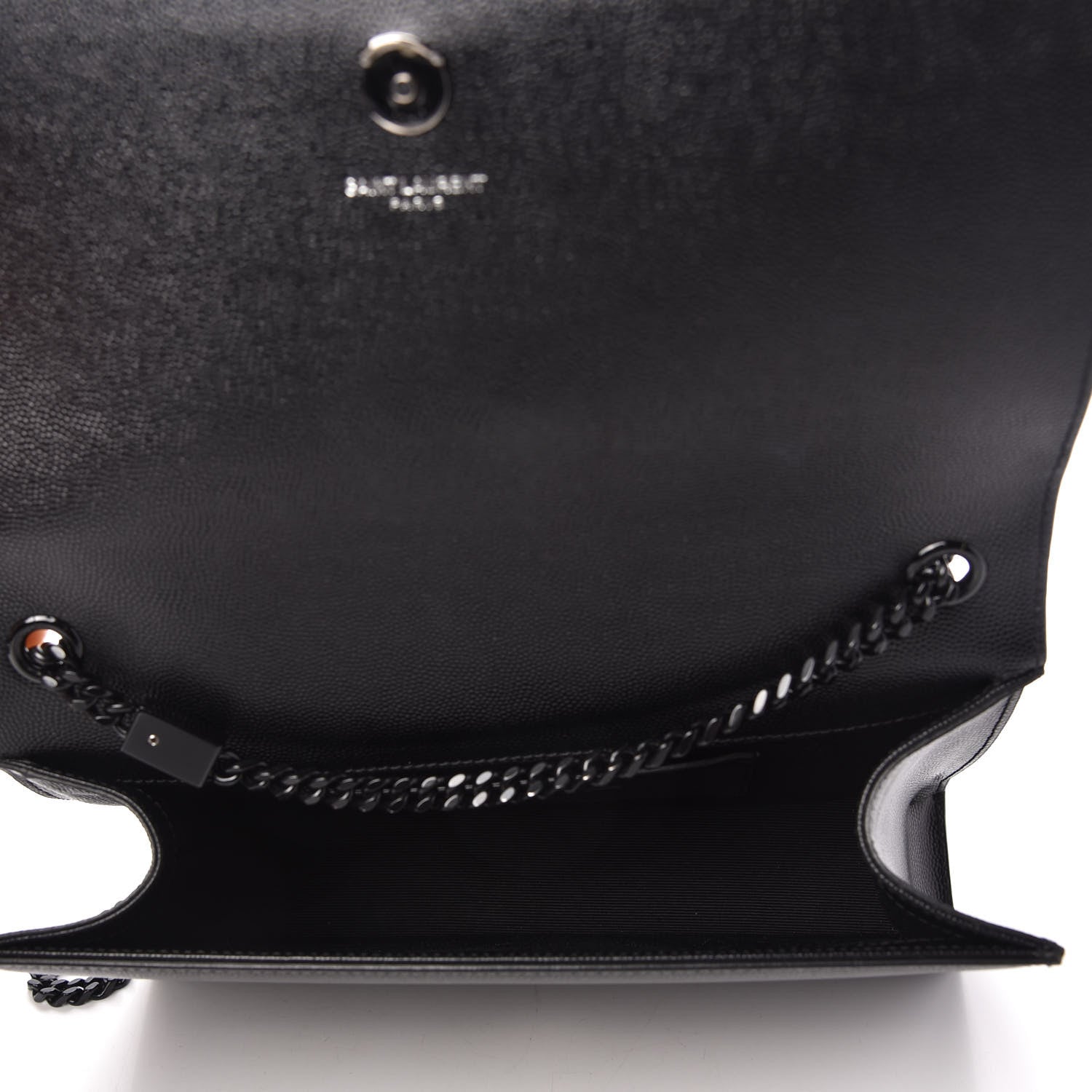 Saint Laurent Grain De Poudre Medium Classic Monogram Kate Satchel Black 5 of 10
