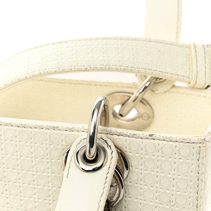 Christian Dior Patent Micro-Cannage Medium Lady Dior White 15 of 18