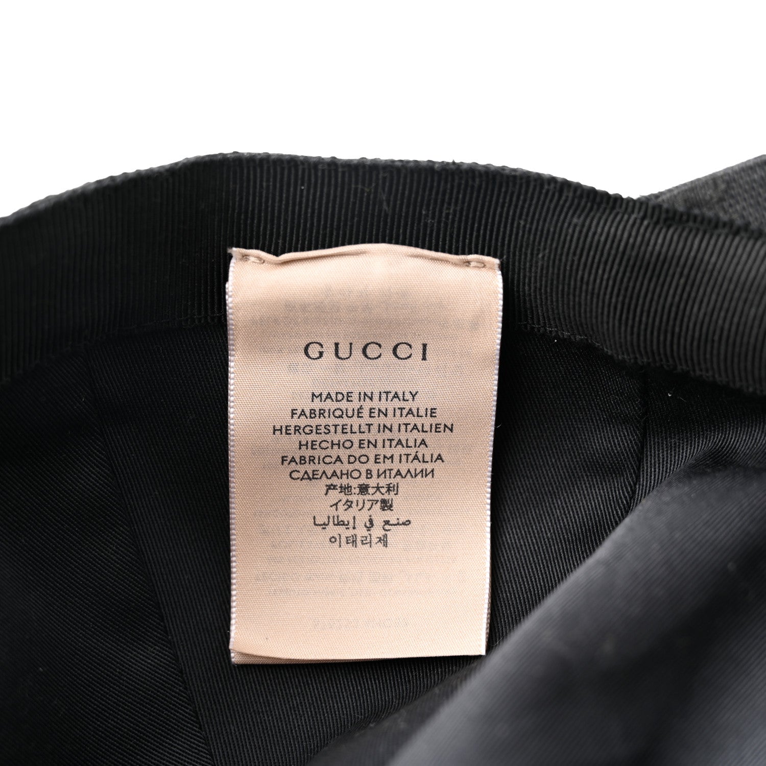 Gucci Monogram Textured Dollar Calfskin Zeno Baseball Hat M Black 9 of 11