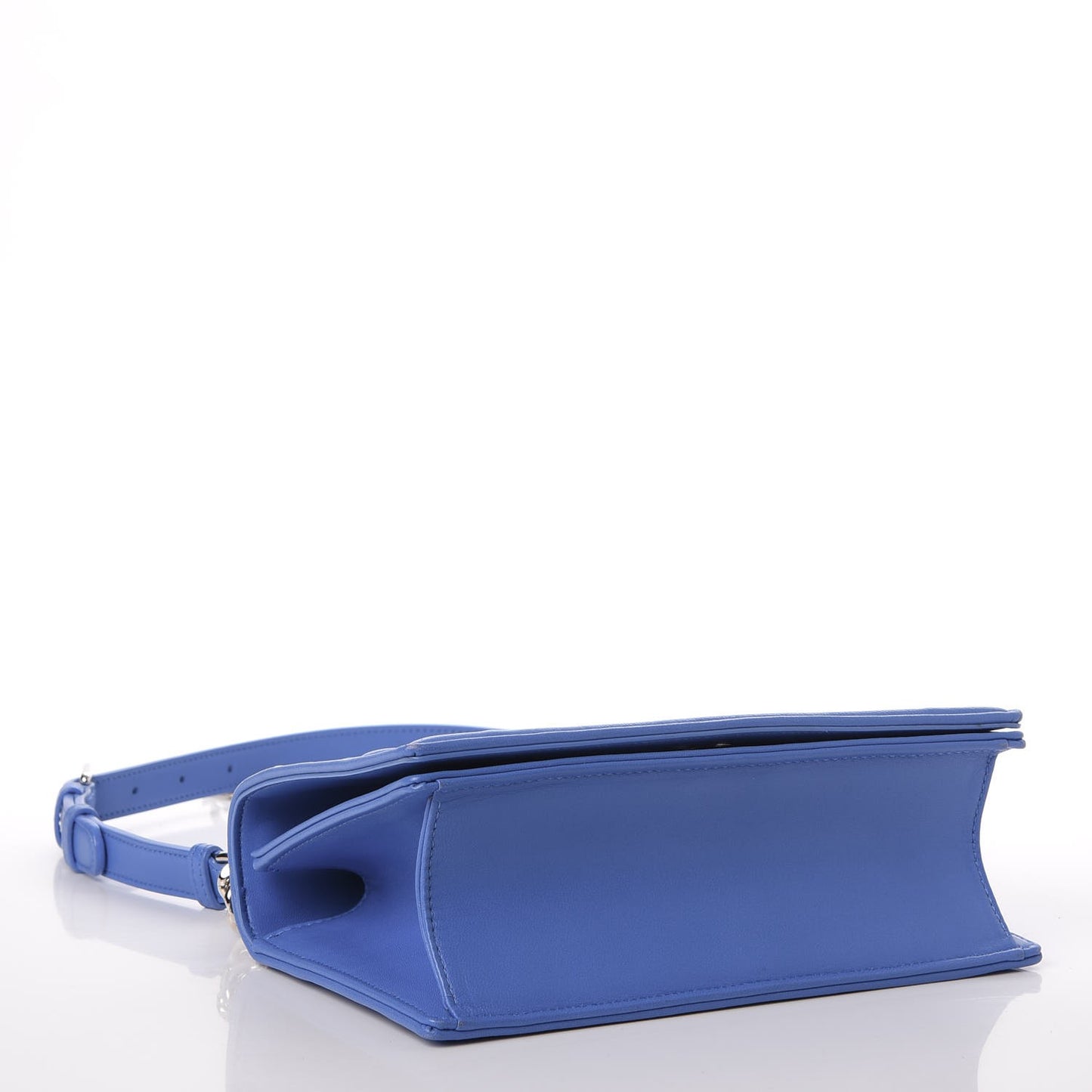 Lambskin Small Diorama Flap Bag Blue