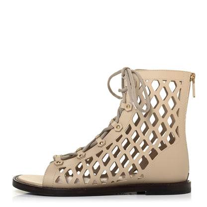 Christian Dior Calfskin D-Trap Sandals 38 Corde 1 of 4