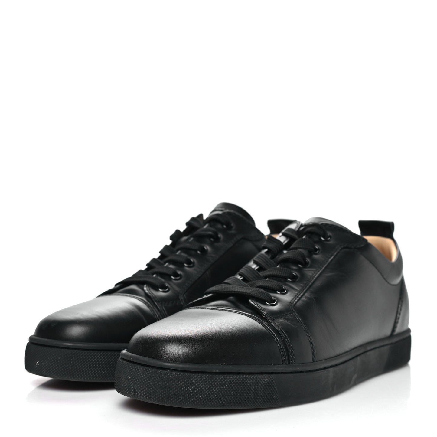 Calfskin Mens Louis Junior Flat Sneakers 43.5 Black