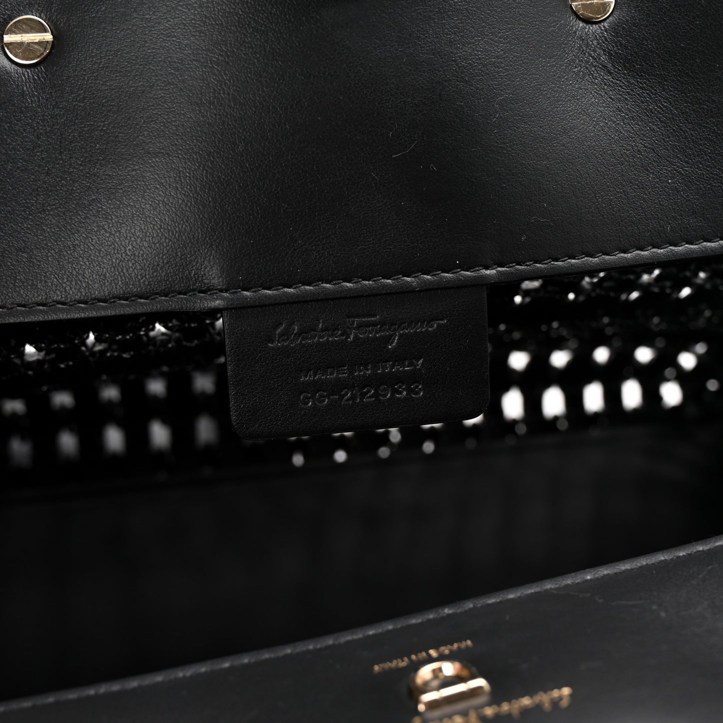 Raffia Calfskin The Studio Box Tote Black