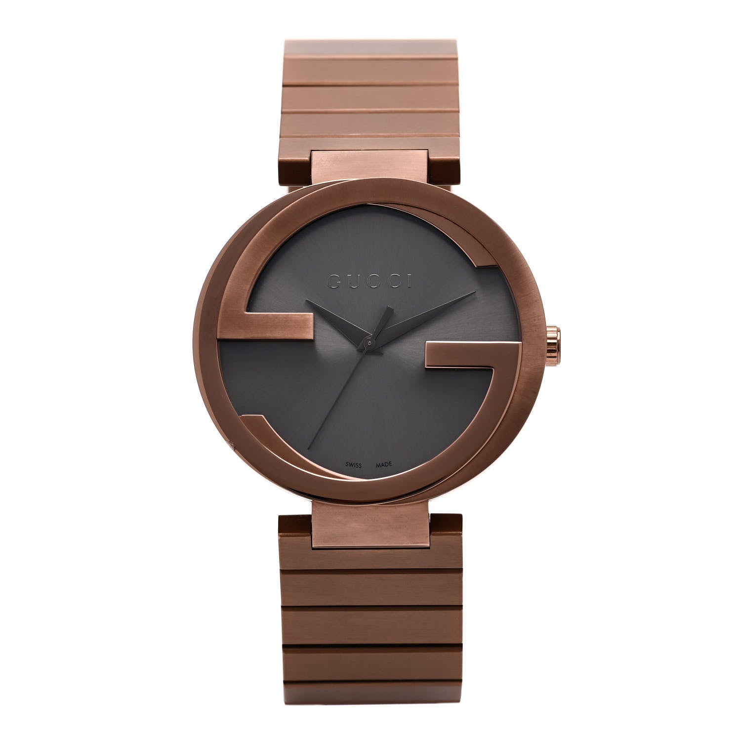 Gucci Stainless Steel 42mm Interlocking Quartz Watch Grey 1 of 4